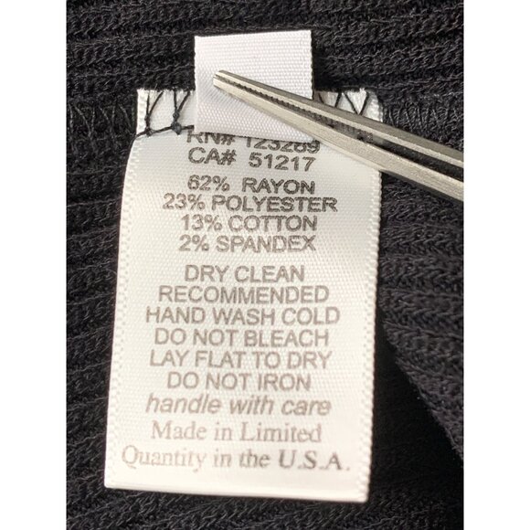 Rare Michael Lauren Santos Black Long Sleeve Drop Shoulder Sweater L RDD10470 - Picture 6 of 10